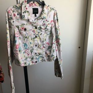 Floral jean jacket